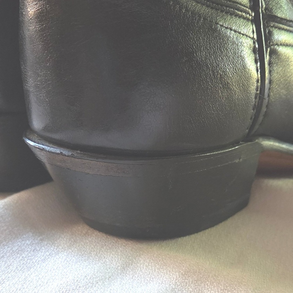 Laredo Western Cowboy Boots Mens 8D Black Excellent Leather Pointed/Almond Toe - Picture 10 of 12